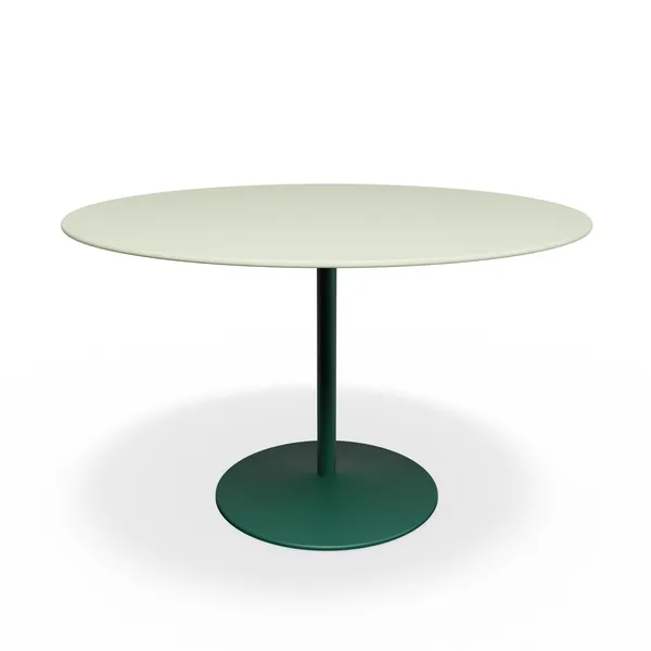 Panton Café- & Spisebord Ø120 4183-Forbo Pistachio Linoleum/136 Pine