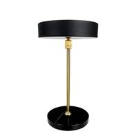 Lámpara de mesa portátil Moonlight LED en negro, mármol y latón