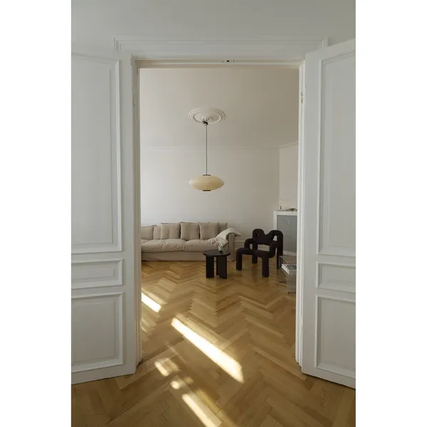 Mori Oval Pendant Ø52 Walnut/Off-white