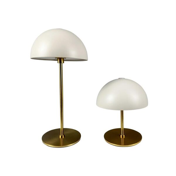Lampe de table portable Along Mini LED, lot de 2, beige/laiton