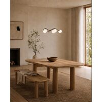 Circle of Life lysekrone Ø65cm/Ø11cm globes opalglas/bruneret messing