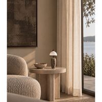 Eternal Moonlight Portable Lamp Ø12cm Brown Marble/Burnished Brass
