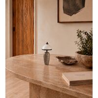 Eternal Moonlight Portable Lamp Ø12cm Brown Marble/Burnished Brass