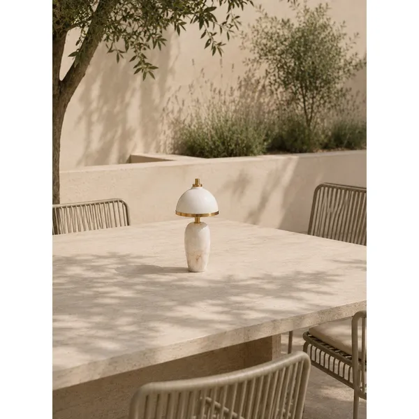 Eternal Moonlight Portable Lamp Ø12cm Onyx/Gebürstetes Messing