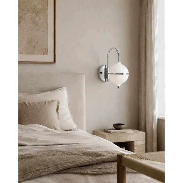Eternal Moonlight wandlamp Ø15 cm opaalglas/chroom