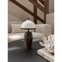 Eternal Moonlight Portable Lamp Ø12cm Brown Marble/Burnished Brass