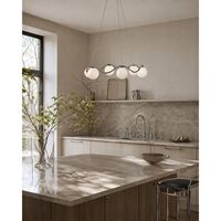 Circle of Life Chandelier Ø91cm/Ø15cm Globes Opal Glass/Chrome