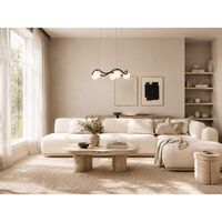 Circle of Life lysekrone Ø65cm/Ø11cm globes opalglas/bruneret messing