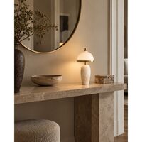 Eternal Moonlight Portable Lamp Ø12cm Onyx/Gebürstetes Messing