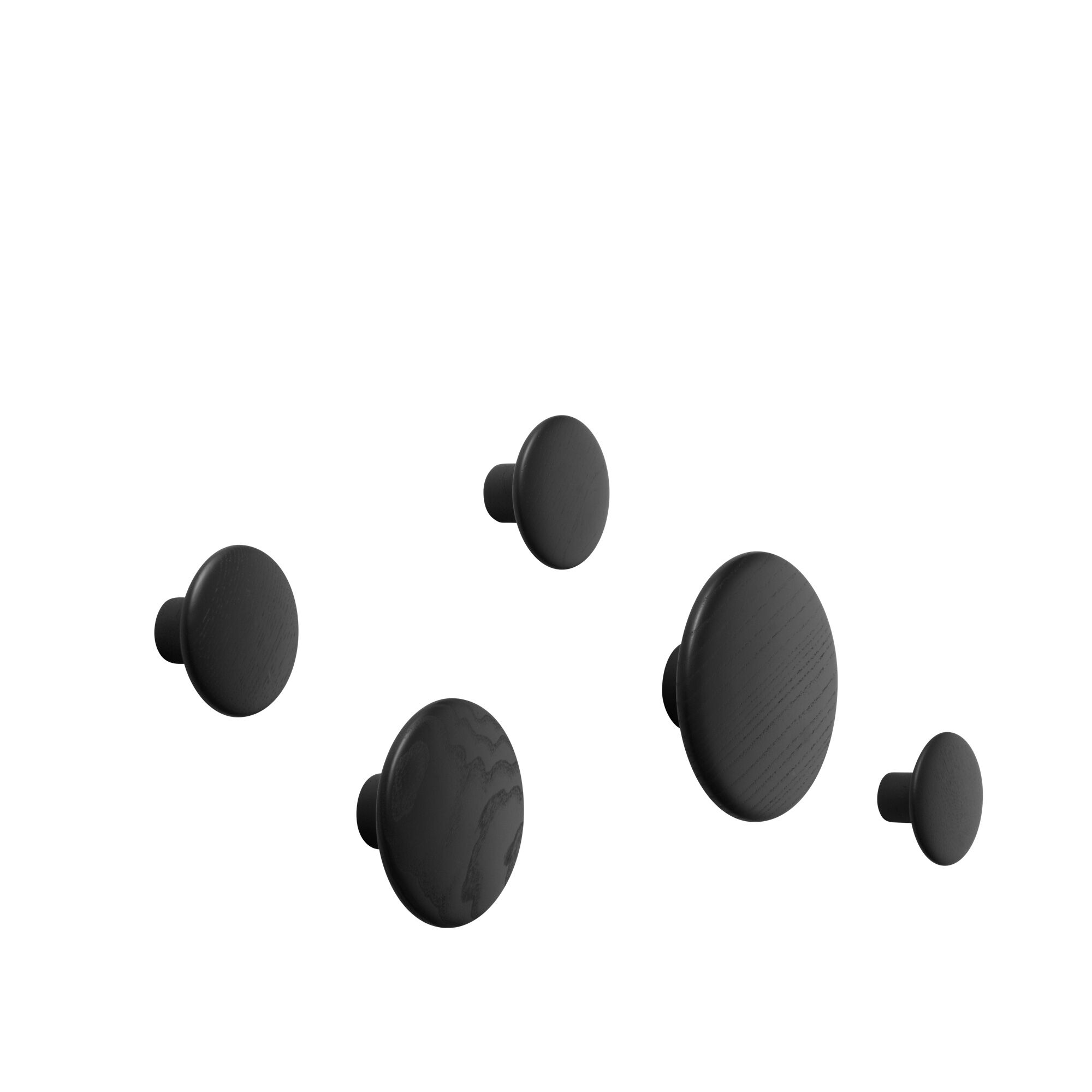 Dots Cintres Bois Noir 5 Pcs.