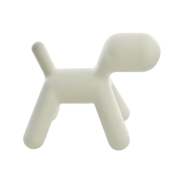 Puppy Abstractdog Stool Medium White