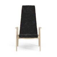 Lamino Sessel Hoch Lackierte Buche/Schwarz/Schaffell