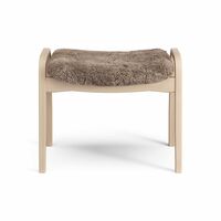Lamino Footstool Lacquered Beech/Sahara/Sheepskin