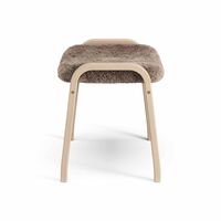 Lamino Footstool Lacquered Beech/Sahara/Sheepskin