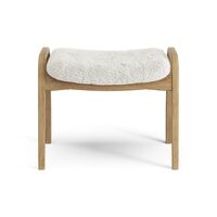 Lamino Voetenbank Geolied Eiken/Off White/Schapenhuid