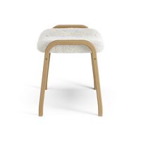 Lamino Voetenbank Geolied Eiken/Off White/Schapenhuid