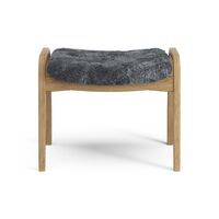 Lamino Voetenbank Geolied Eiken/Kool/Schapenhuid