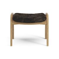 Lamino Fußhocker Geölte Eiche/Espresso/Schaffell