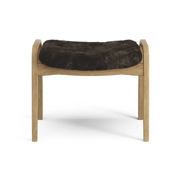 Lamino Fußhocker Geölte Eiche/Espresso/Schaffell