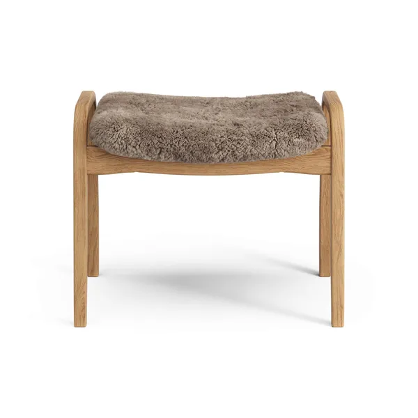 Lamino Fußhocker Geölte Eiche/Sahara/Schaffell