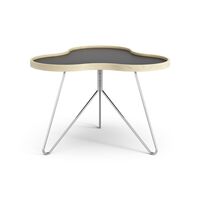 Flower Coffee Table 66x62 Black/Beech/Chrome