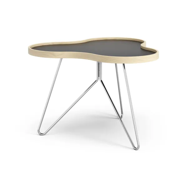 Flower Coffee Table 66x62 Black/Beech/Chrome