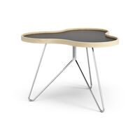 Flower Coffee Table 66x62 Black/Beech/Chrome