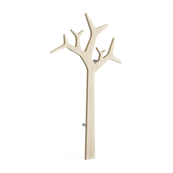 Tree Coat Rack H134 White-Pigmented Oak