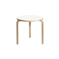 90B Eettafel Ø75 Wit