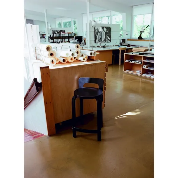 K65 Bar Stool Black/ Birch