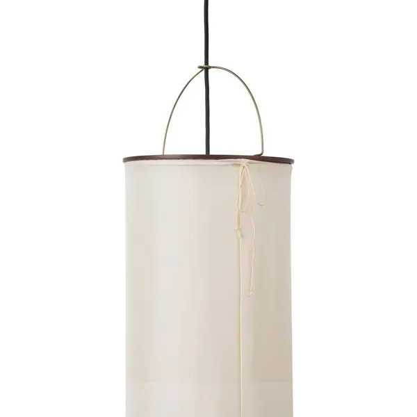 Silk Lantern Væglampe Naturlig Hvid Silke/Sort