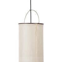 Silk Lantern Væglampe Naturlig Hvid Silke/Sort