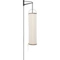 Silk Lantern Væglampe Naturlig Hvid Silke/Sort