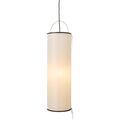 Silk Lantern Pendel Naturlig Hvid Silke/Sort