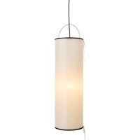 Silk Lantern Pendel Naturlig Hvid Silke/Sort