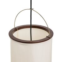 Silk Lantern Gulvlampe Naturlig Hvid Silke/Sort