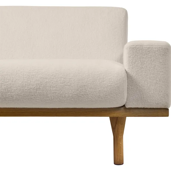 SW50 neljän istuttava sohva, öljytty tammi/Harp 24 Ivory