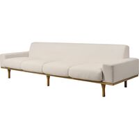 SW50 neljän istuttava sohva, öljytty tammi/Harp 24 Ivory