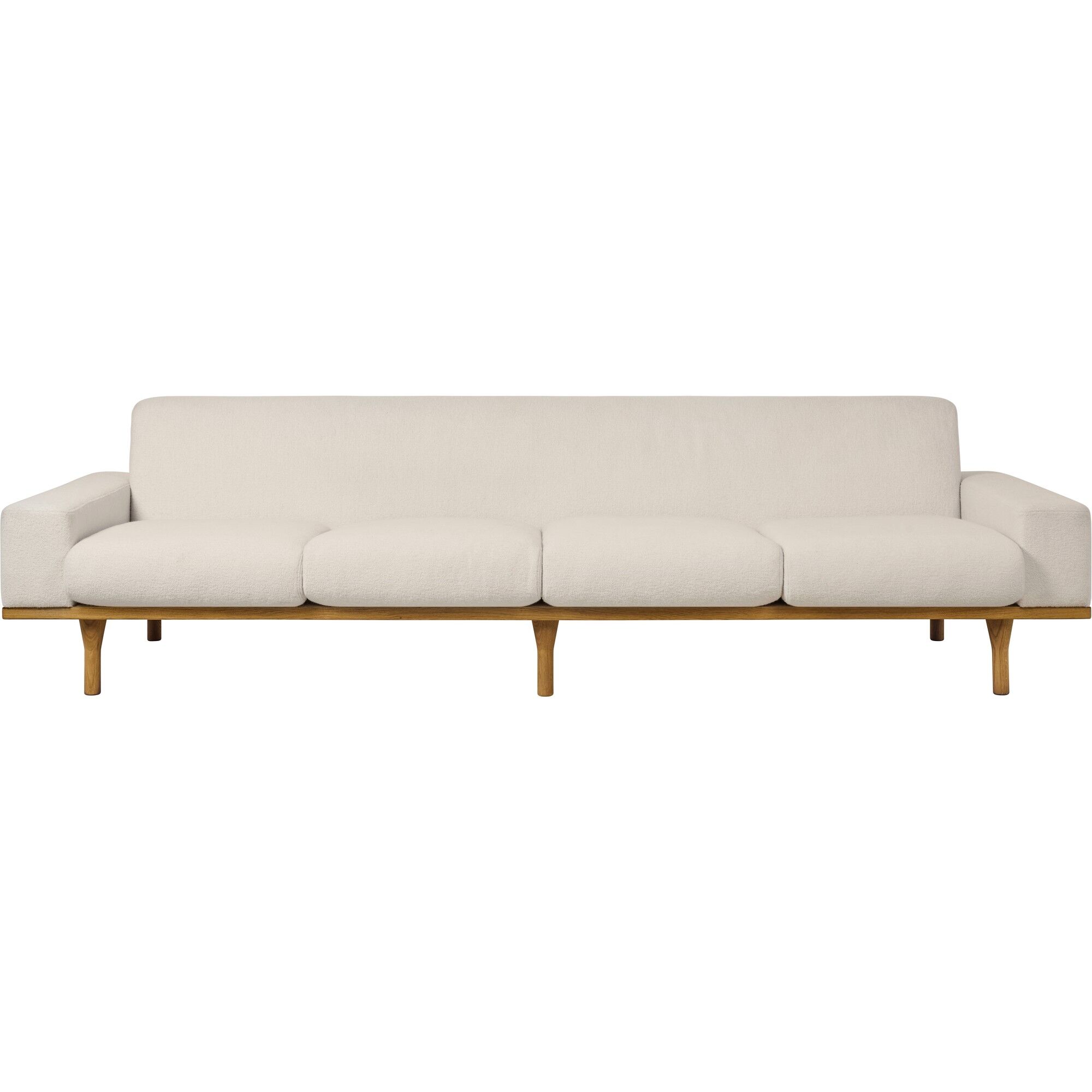 SW50 4-seters sofa oljet eik/Harp 24 elfenben