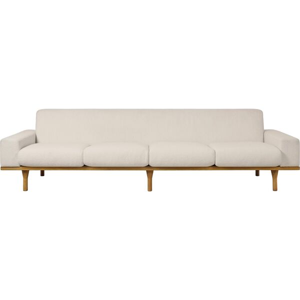 SW50 neljän istuttava sohva, öljytty tammi/Harp 24 Ivory