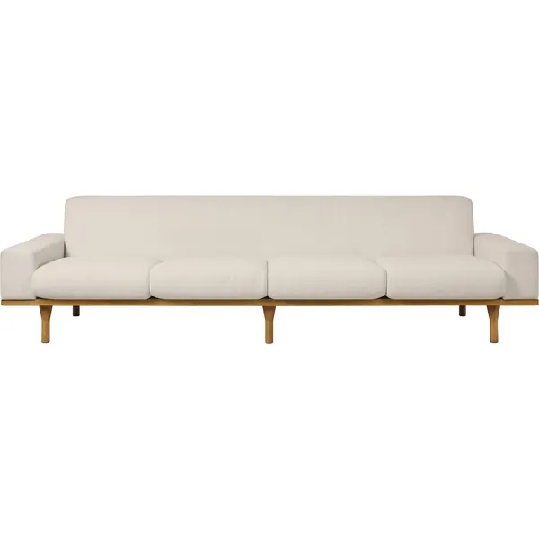 SW50 neljän istuttava sohva, öljytty tammi/Harp 24 Ivory