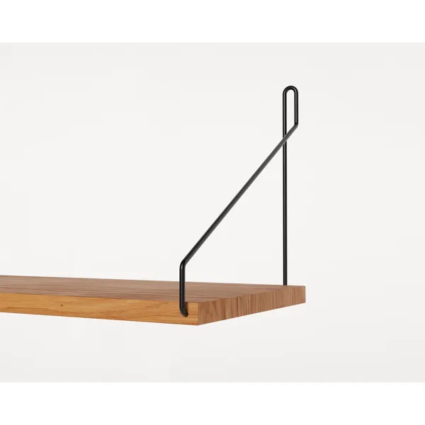 Single Shelf 20x60 Oak/ Black