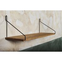 Single Shelf 20x60 Oak/ Black