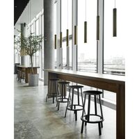 Sgabello da Bar Revolver Basso Nero
