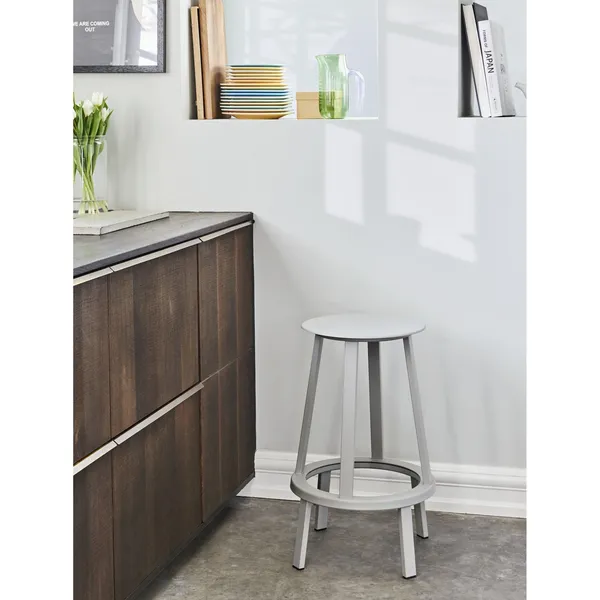 Revolver Barstool Low Gray