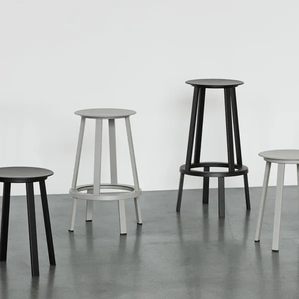 Revolver Barstool Low Gray