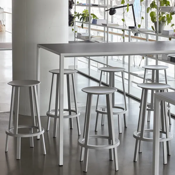 Revolver Barstool High Gray