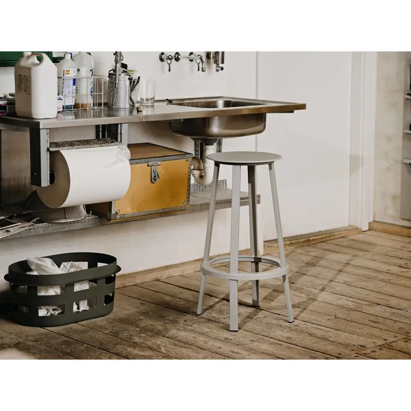 Revolver Barstool High Gray