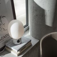 JWDA Concrete Table Lamp Gray & Brass