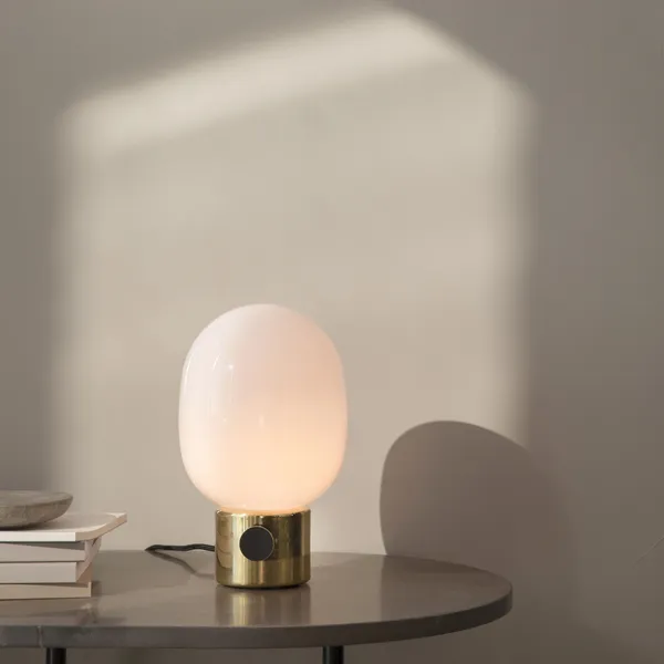 JWDA Concrete Table Lamp Gray & Brass